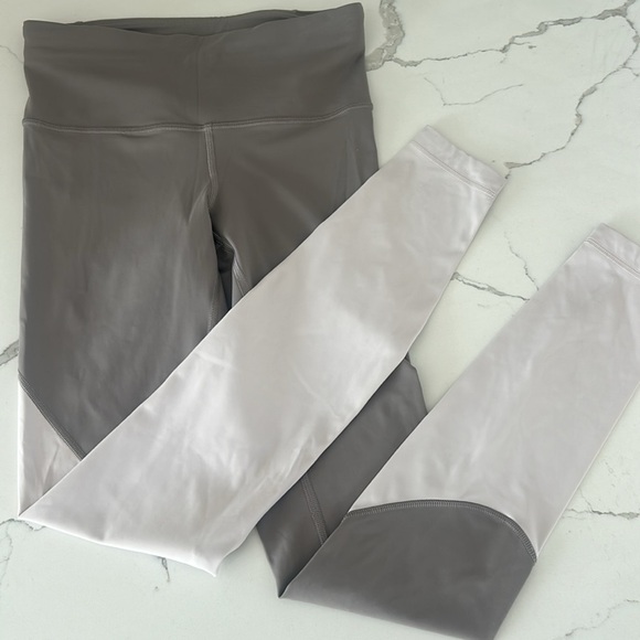 Lululemon Speed Wunder Tight Leggings Grey White size 4 - Picture 2 of 9